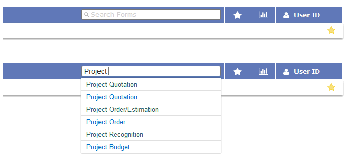 Synergix ERP System form search