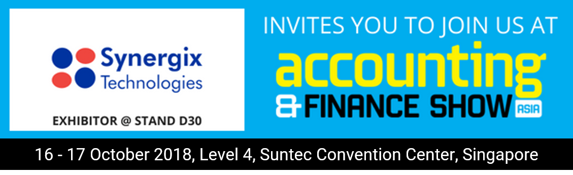 synergix e1 erp system at accounting and finance show 2018 - Suntec Singapore synergix e1 erp system at accounting and finance show 2018 - Suntec Singapore