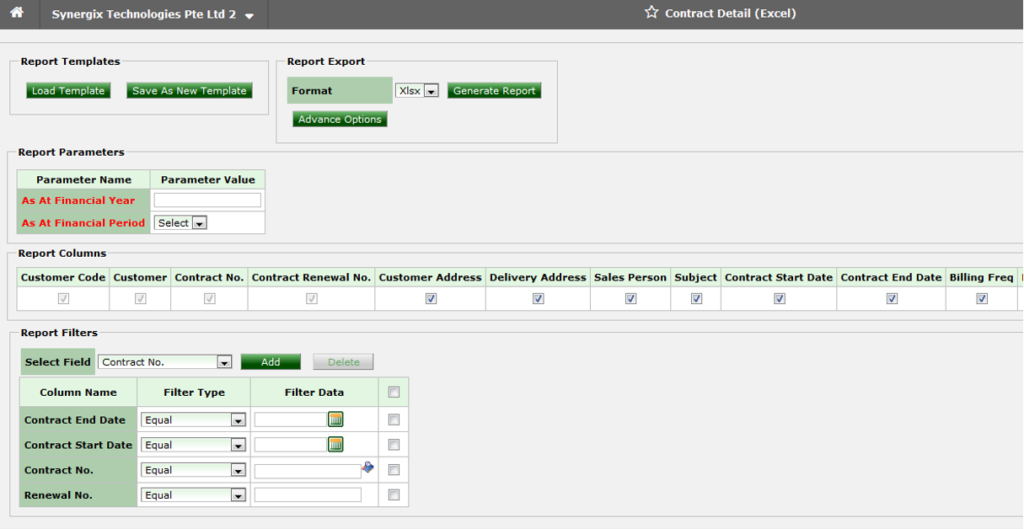 Active Contract Detail Report _ERP System Active Contract Detail Report _ERP System