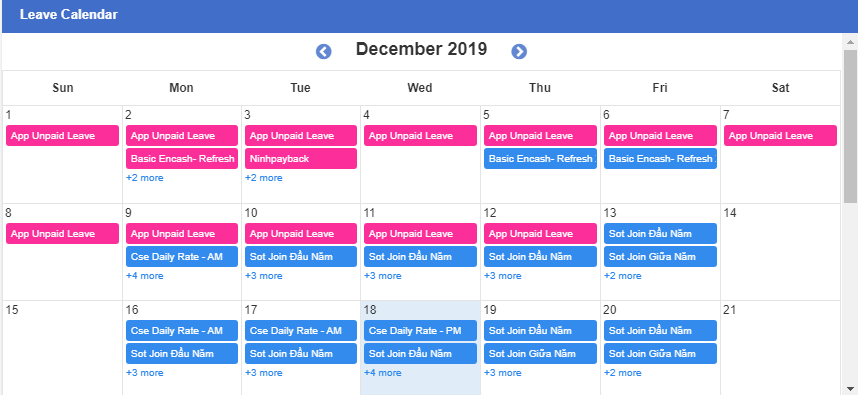 Leave Calendar_ERP System Leave Calendar_ERP System