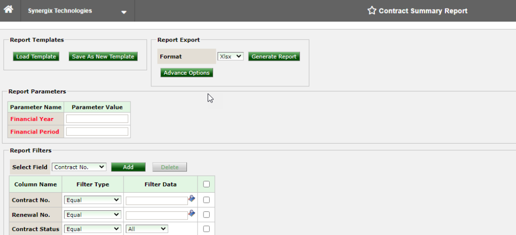 ERP software ERP system Contract Summary Report ERP software ERP system Contract Summary Report