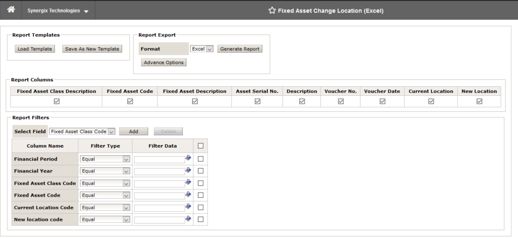ERP Software - Fixed Asset CHange location ERP Software - Fixed Asset CHange location