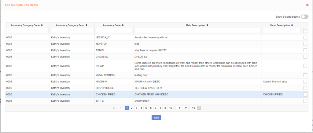 Bulk add inventory ERP system Bulk add inventory ERP system
