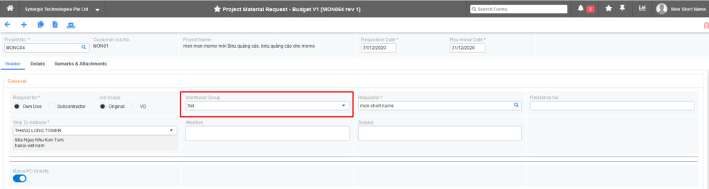 Workhead Group ERP system Workhead Group ERP system