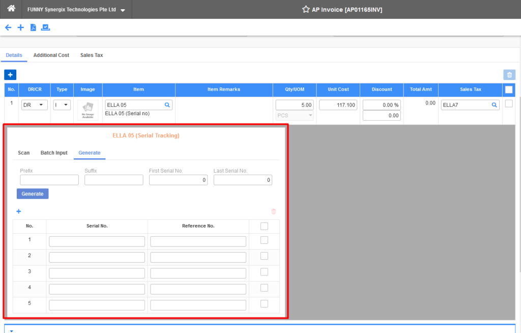Serial Number Generation Serial Number Generation