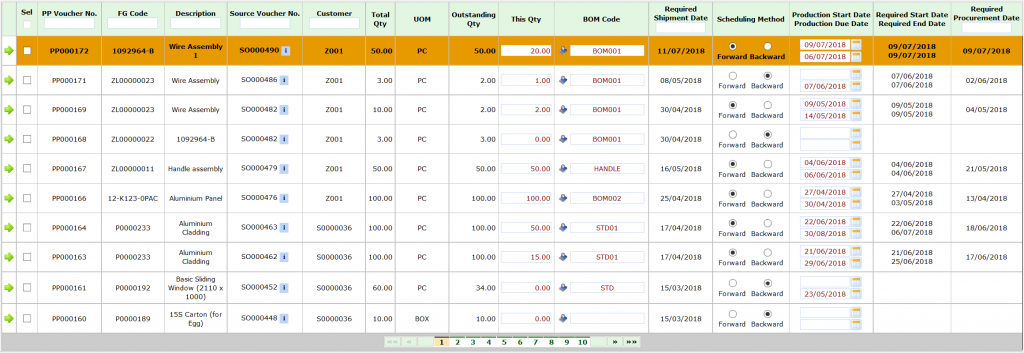 production planning screen 1024x353 - How a Synergix E1 ERP System is Changing the Manufacturing Sector in 2018