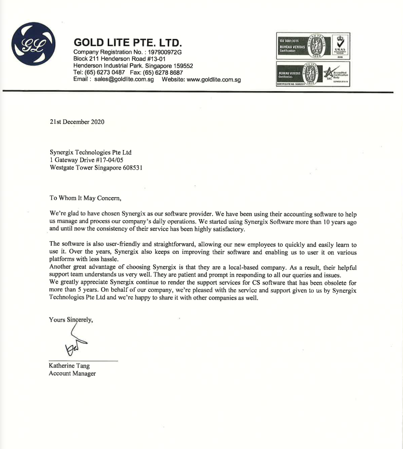 Gold Lite Pte. Ltd - Gold Lite Pte. Ltd.