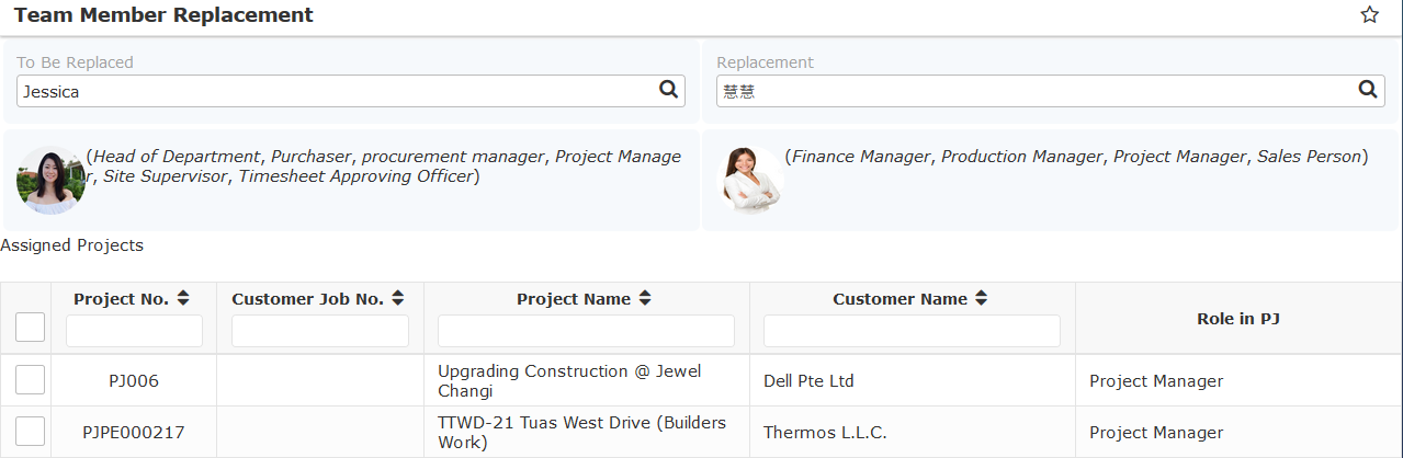 Project Team Member Replacement - Synergix E1 ERP System Update | July 2019