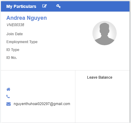 My Particulars - Synergix E1 ERP System Updates | November 2019