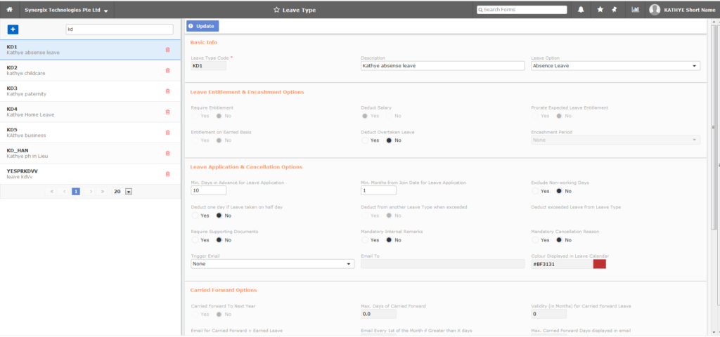 Leave Type  1024x480 - Synergix ERP Software Updates | June 2020
