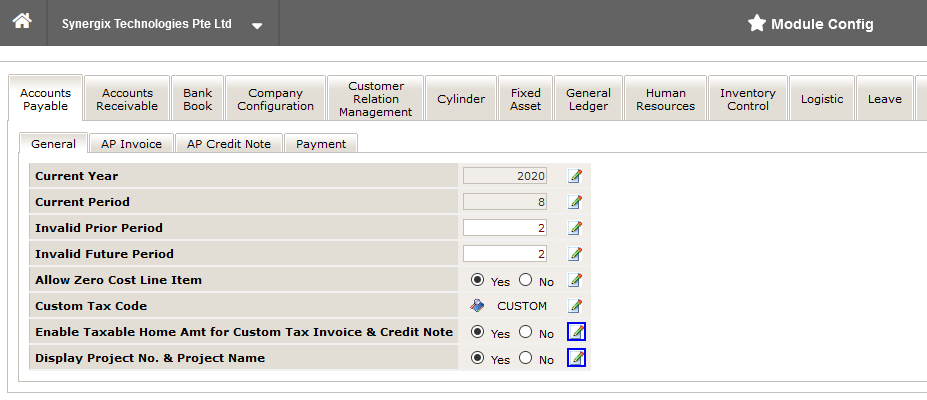 Finance Module Config - Synergix ERP System Updates | July 2020