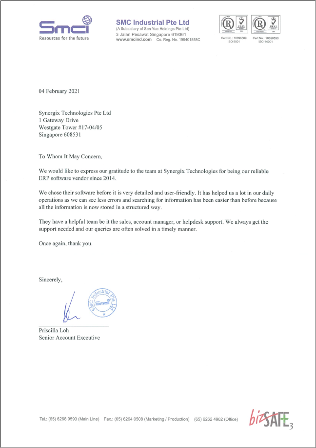 smci - SMC Industrial Pte Ltd