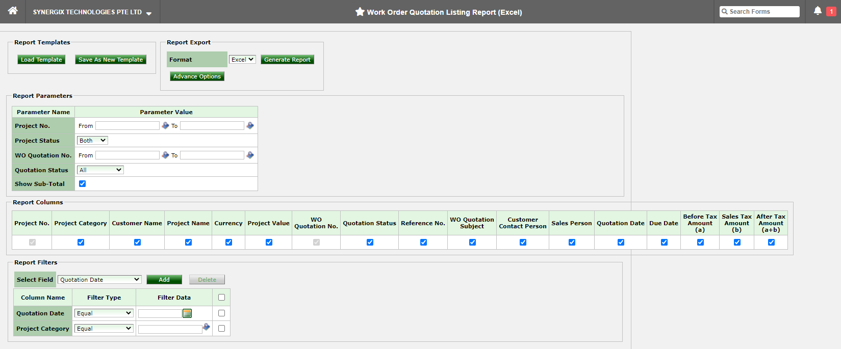 Work Order Listing Report - Synergix ERP Software Updates - May 2021