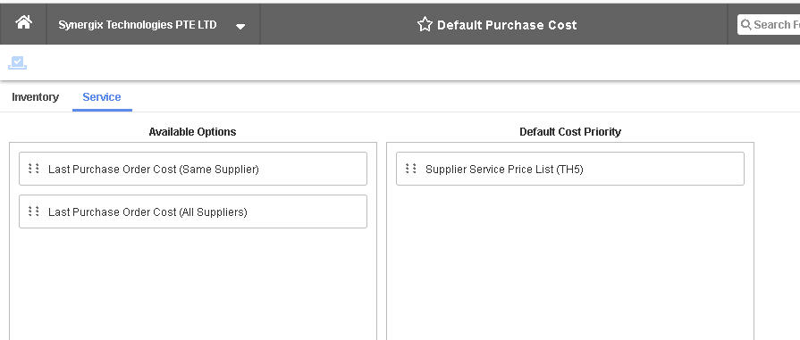 Supplier Service Price List 2 - Synergix ERP Software Updates - October 2021
