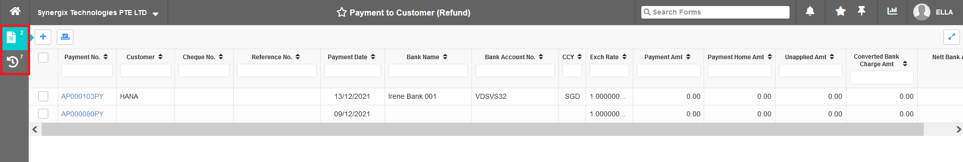 Draft History Summary tab - Synergix ERP Software Updates | January 2022