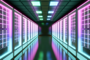 hosting server computer room with colorful light black color theme 3d illusration rendering 300x200 - Components Of ERP Service