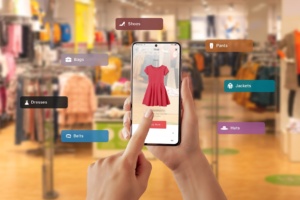 buying clothes with virtual reality app smart phone choosing color size dress 300x200 - 6 Ways to Boost Wholesale and Distribution Sales