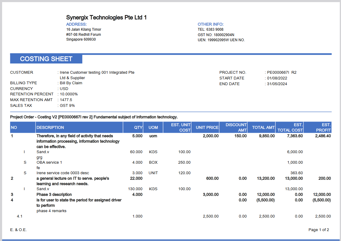 100311772 - Synergix ERP Software Updates | June 2024