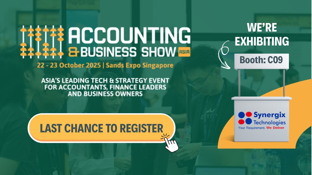 Accounting Business Show Asia 2025 banner - Meet Synergix at the Accounting & Business Show Asia 2025